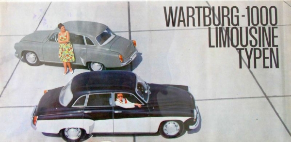 Wartburg 1000 Sedan De Luxe Modelprogram 1959 Carbrochure (9310)